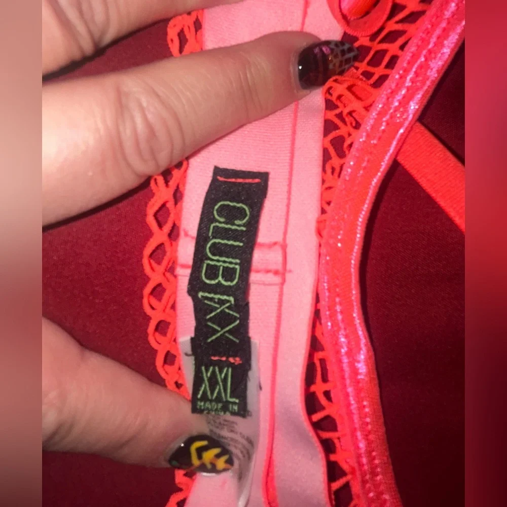 Dolls Kill Neon PINK Mesh Bralette - Picture 4 of 4